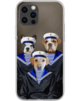 Funda personalizada para teléfono con 3 mascotas 'Los Marineros'