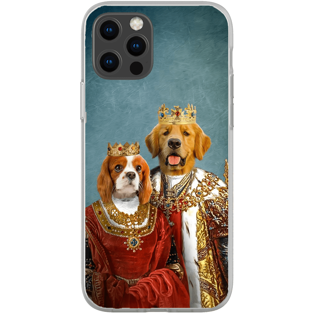 &#39;King and Queen&#39; Personalized 2 Pets Phone Case