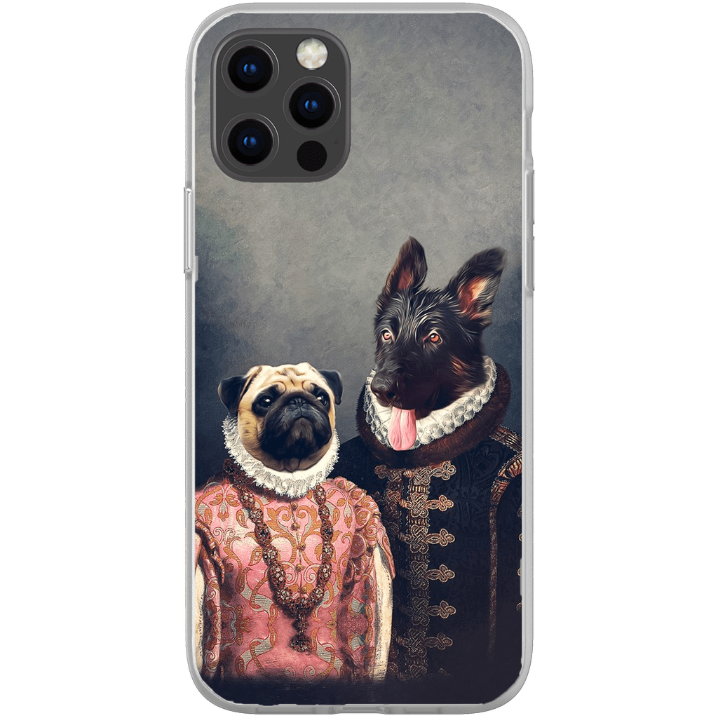 Funda personalizada para teléfono con 2 mascotas &#39;Duque y Archiduquesa&#39;