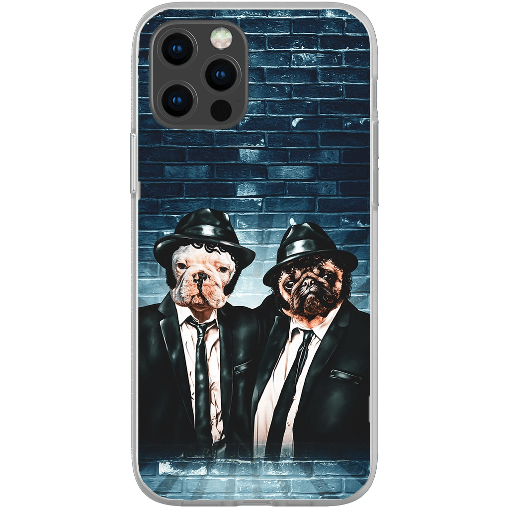 Funda personalizada para teléfono con 2 mascotas &#39;The Blues Doggos&#39;