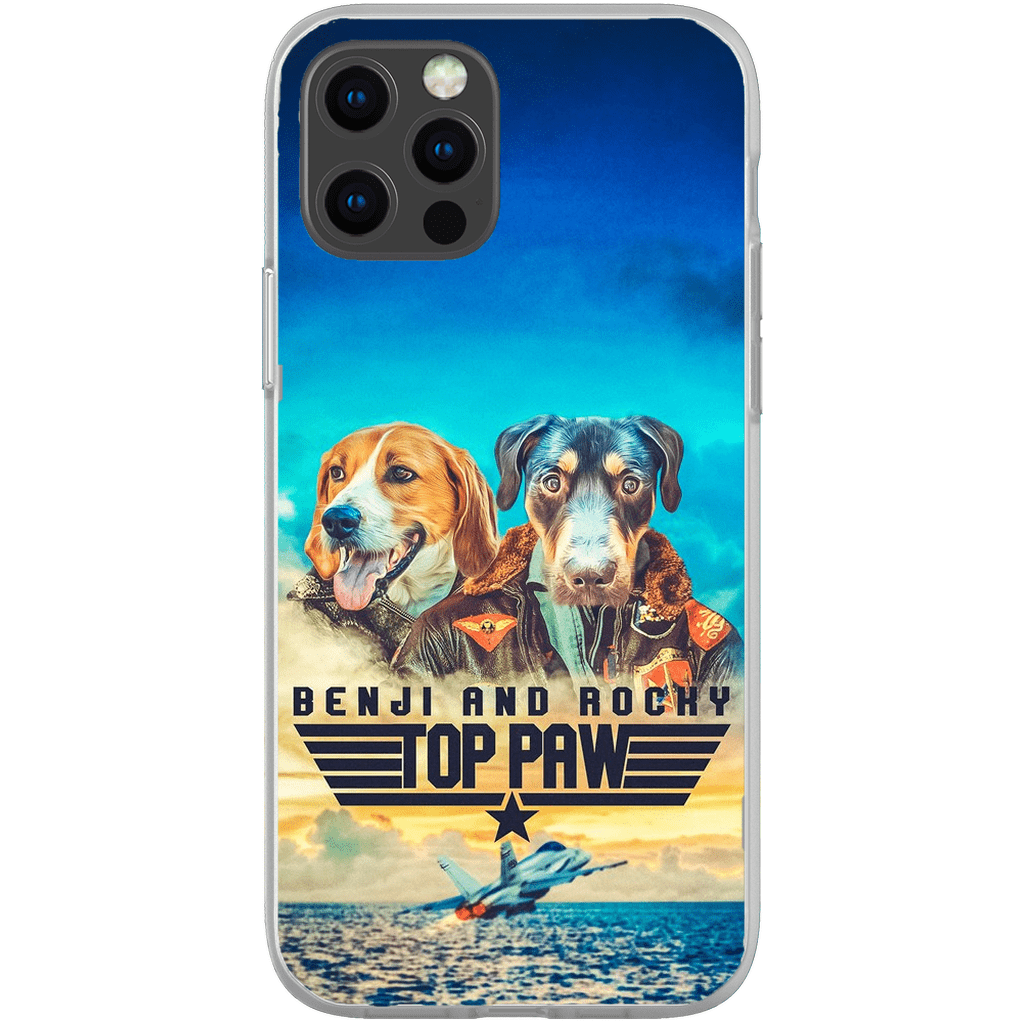 &#39;Top Paw&#39; Personalized 2 Pet Phone Case