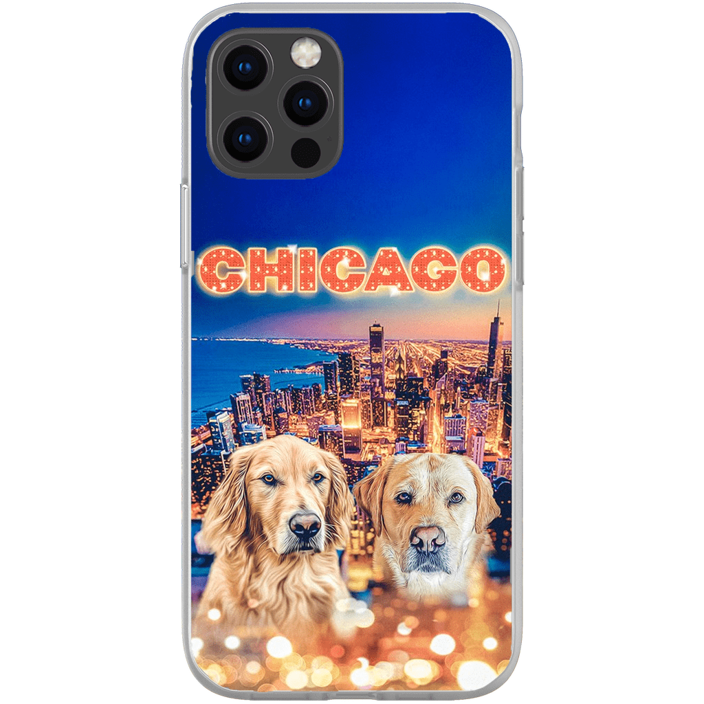 Funda personalizada para teléfono con 2 mascotas &#39;Doggos Of Chicago&#39;