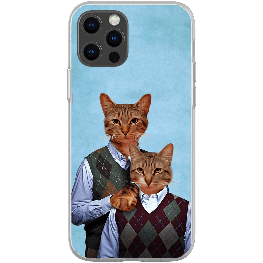 Funda personalizada para teléfono con 2 gatos &#39;Step Kitties&#39;