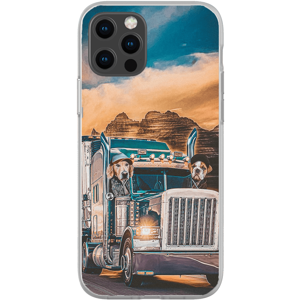 &#39;The Truckers&#39; Personalized 2 Pet Phone Case