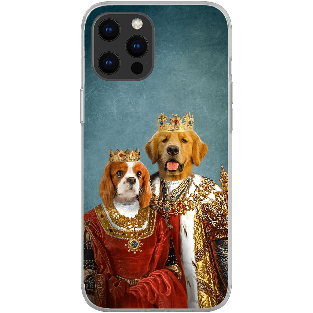 &#39;King and Queen&#39; Personalized 2 Pets Phone Case