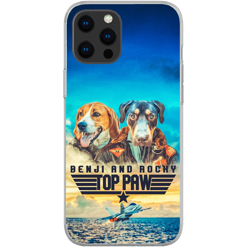 &#39;Top Paw&#39; Personalized 2 Pet Phone Case