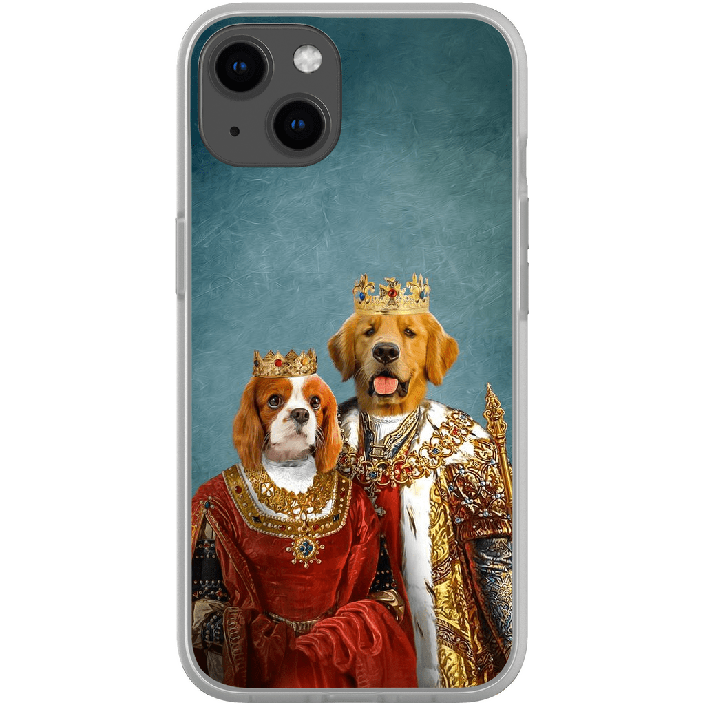 &#39;King and Queen&#39; Personalized 2 Pets Phone Case