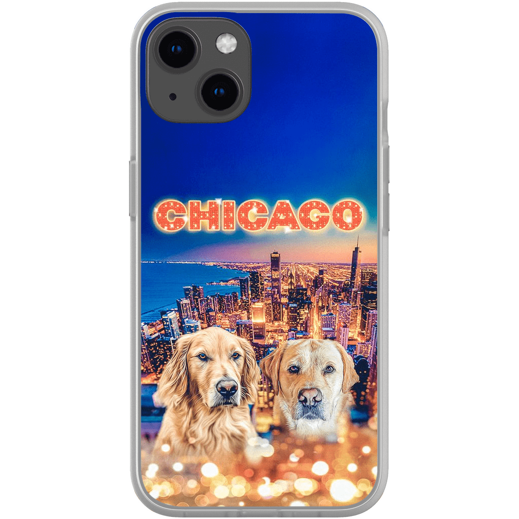 Funda personalizada para teléfono con 2 mascotas &#39;Doggos Of Chicago&#39;