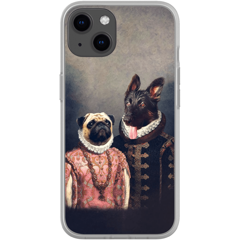 Funda personalizada para teléfono con 2 mascotas &#39;Duque y Archiduquesa&#39;