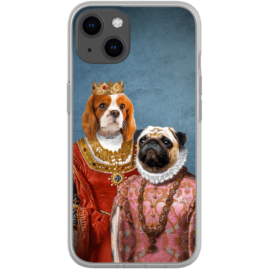 Funda personalizada para teléfono con 2 mascotas &#39;Reina y Archiduquesa&#39;