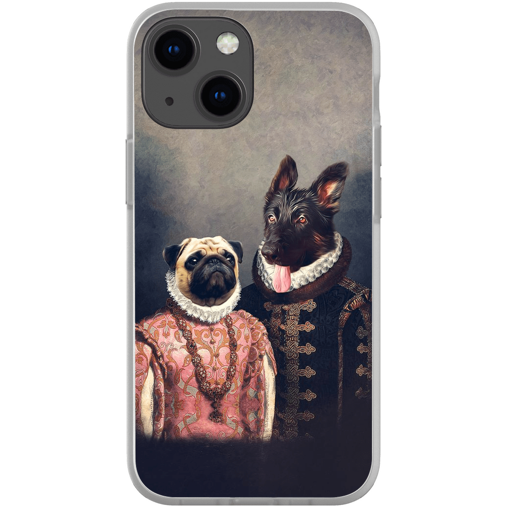 Funda personalizada para teléfono con 2 mascotas &#39;Duque y Archiduquesa&#39;