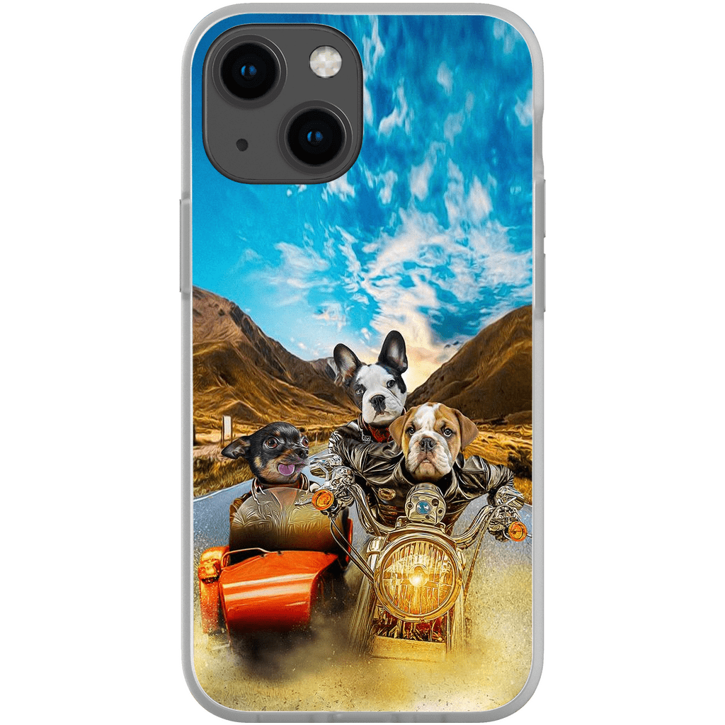 &#39;Harley Wooferson&#39; Funda personalizada para teléfono con 3 mascotas