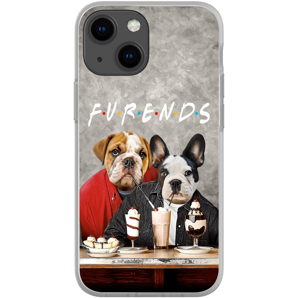 &#39;Furends&#39; Funda personalizada para teléfono con 2 mascotas