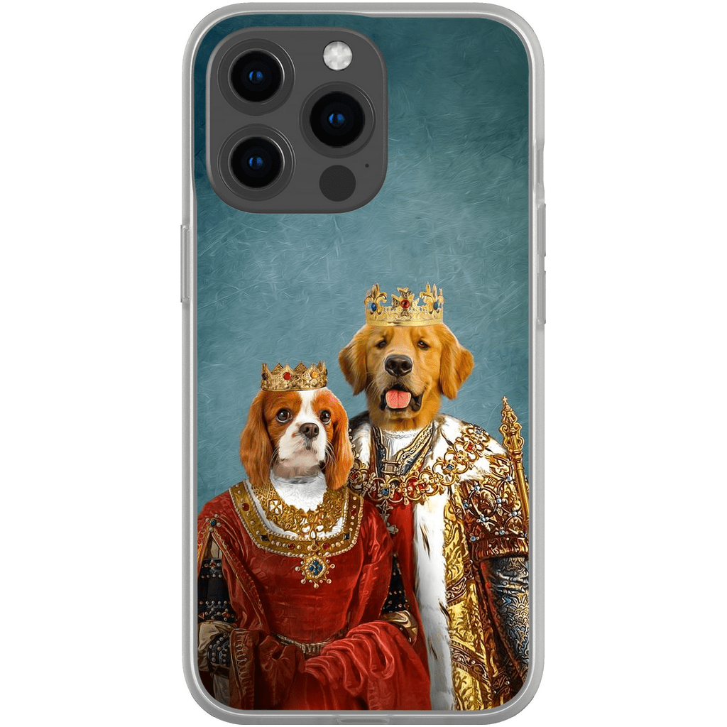 &#39;King and Queen&#39; Personalized 2 Pets Phone Case