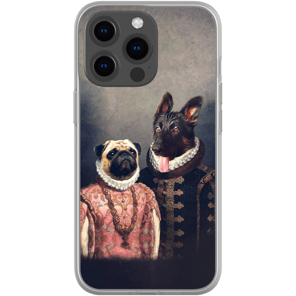 Funda personalizada para teléfono con 2 mascotas &#39;Duque y Archiduquesa&#39;