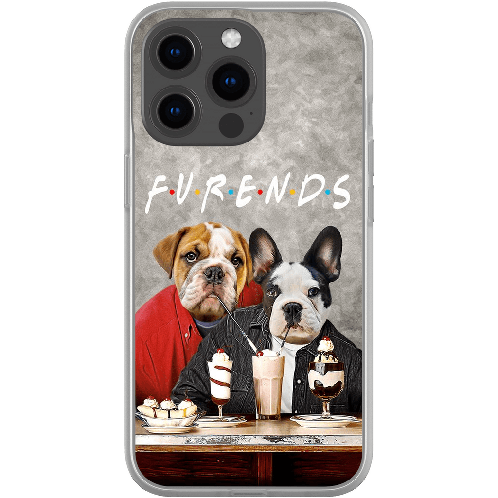 &#39;Furends&#39; Funda personalizada para teléfono con 2 mascotas