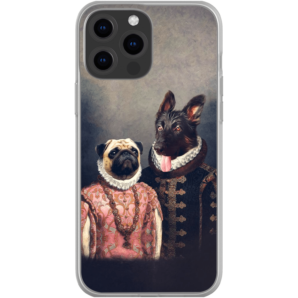 Funda personalizada para teléfono con 2 mascotas &#39;Duque y Archiduquesa&#39;