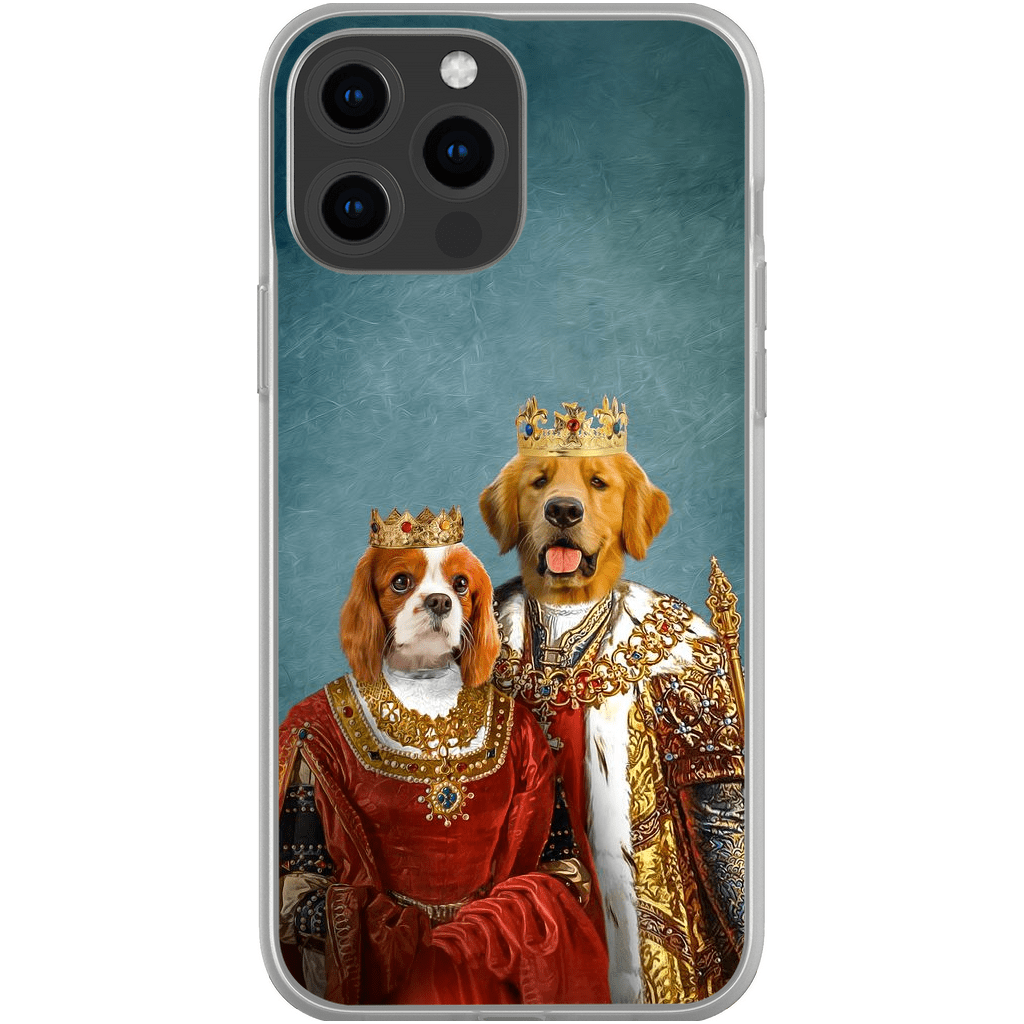 &#39;King and Queen&#39; Personalized 2 Pets Phone Case