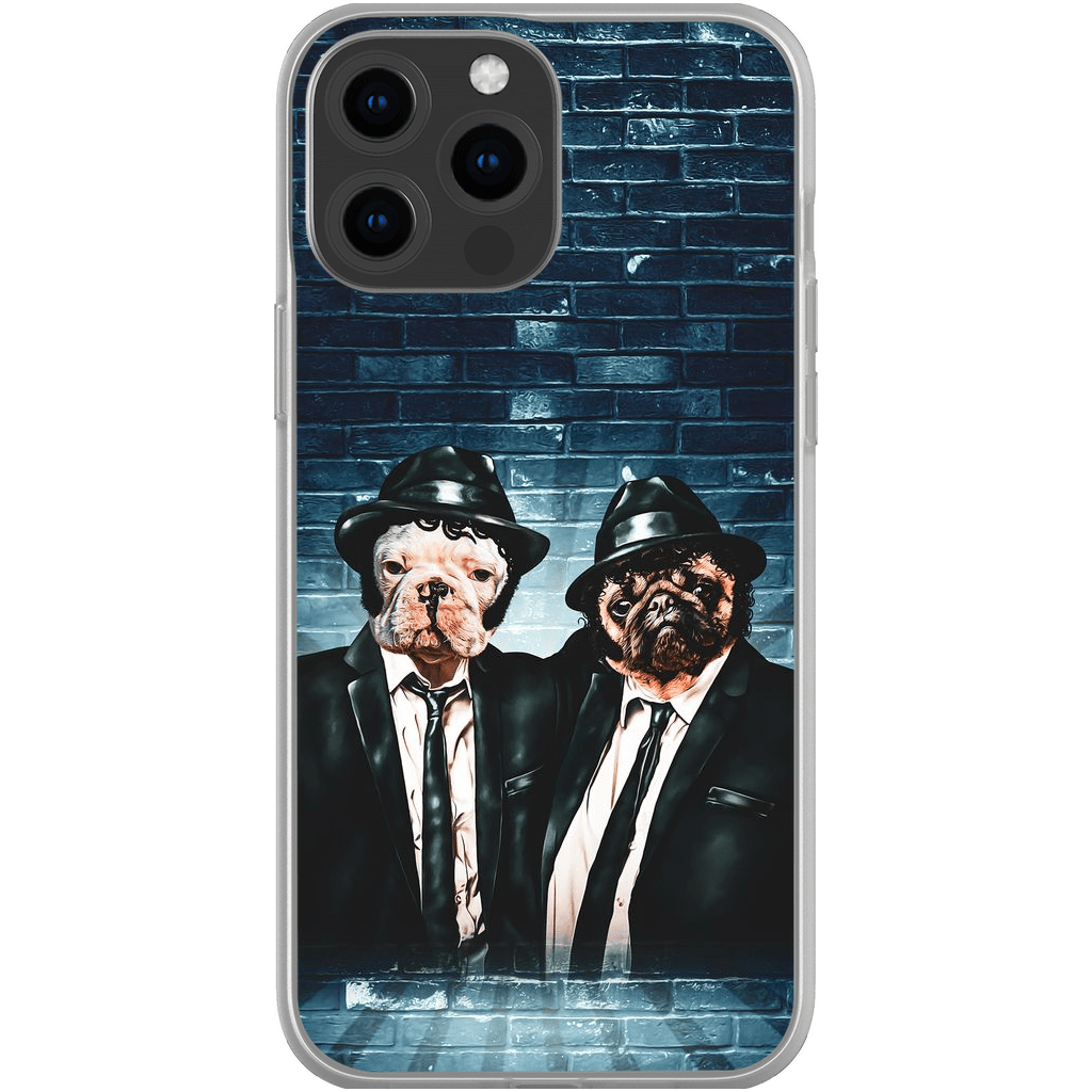 Funda personalizada para teléfono con 2 mascotas &#39;The Blues Doggos&#39;