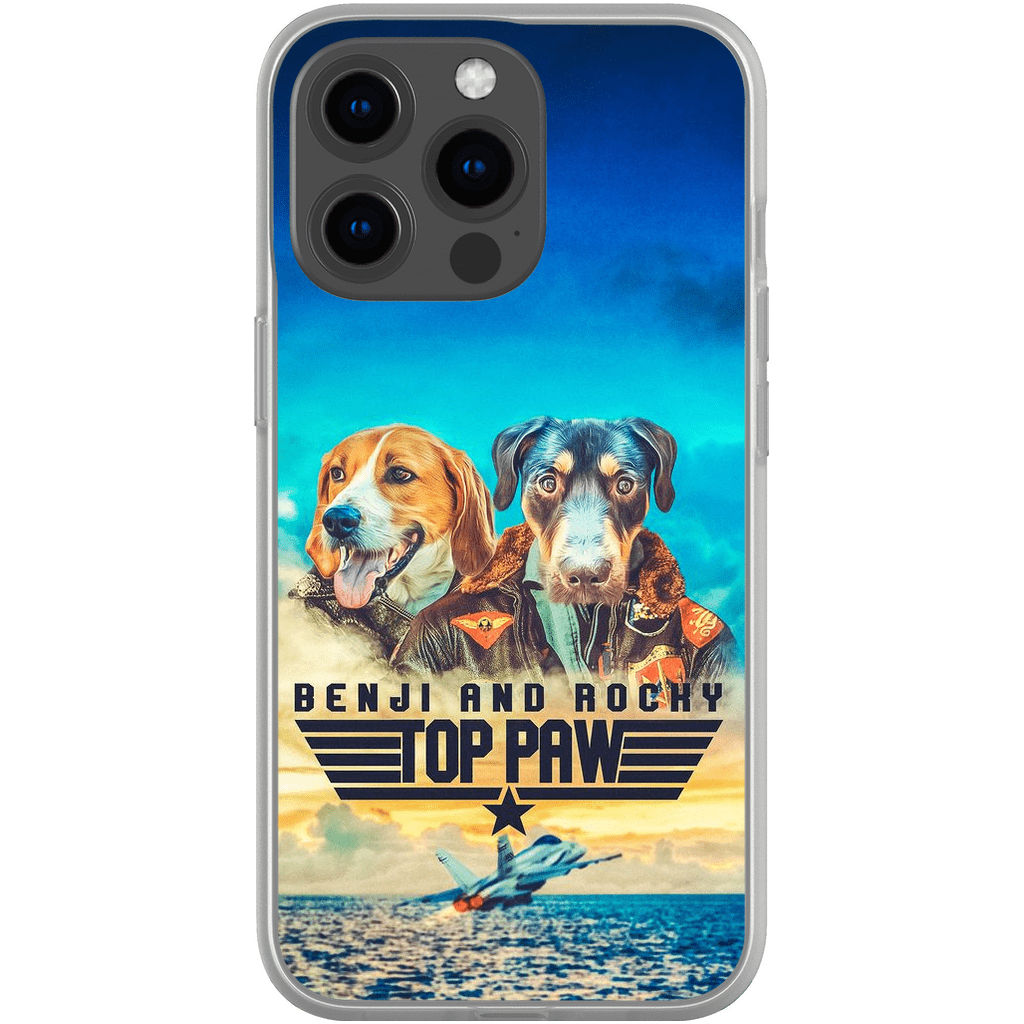 &#39;Top Paw&#39; Personalized 2 Pet Phone Case