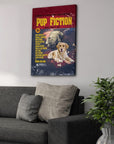 'Pup Fiction' Personalized 2 Pet Canvas