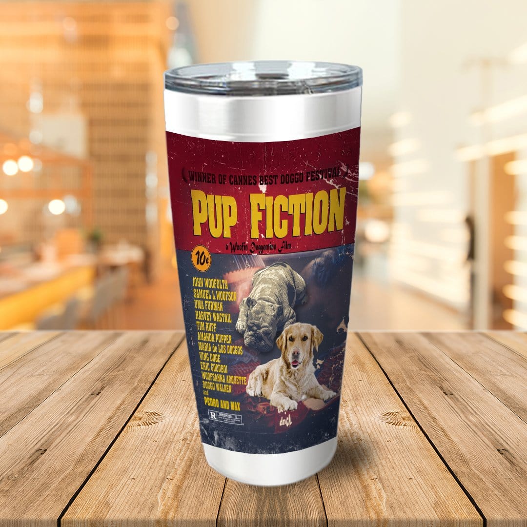 &#39;Pup Fiction&#39; Personalized 2 Pet Tumbler