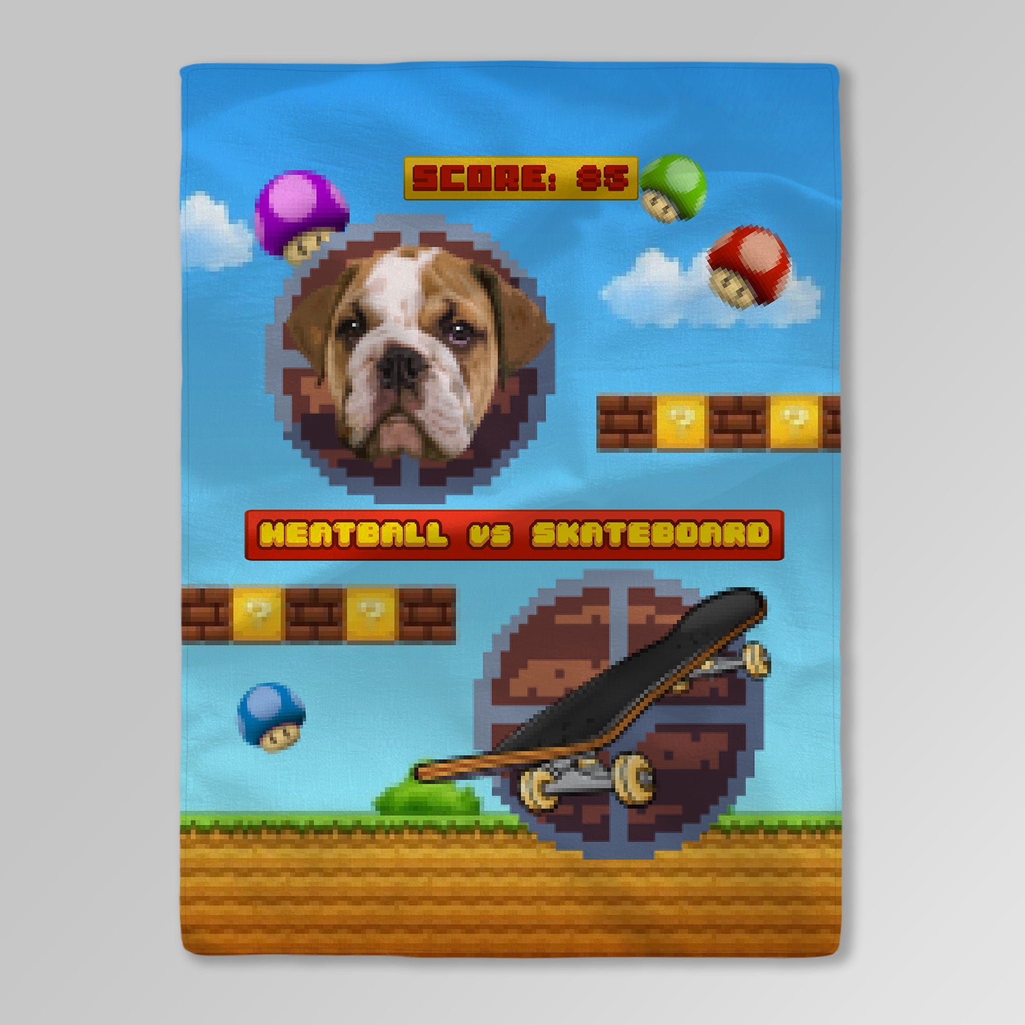 Retro Video Game Personalized Pet Blanket