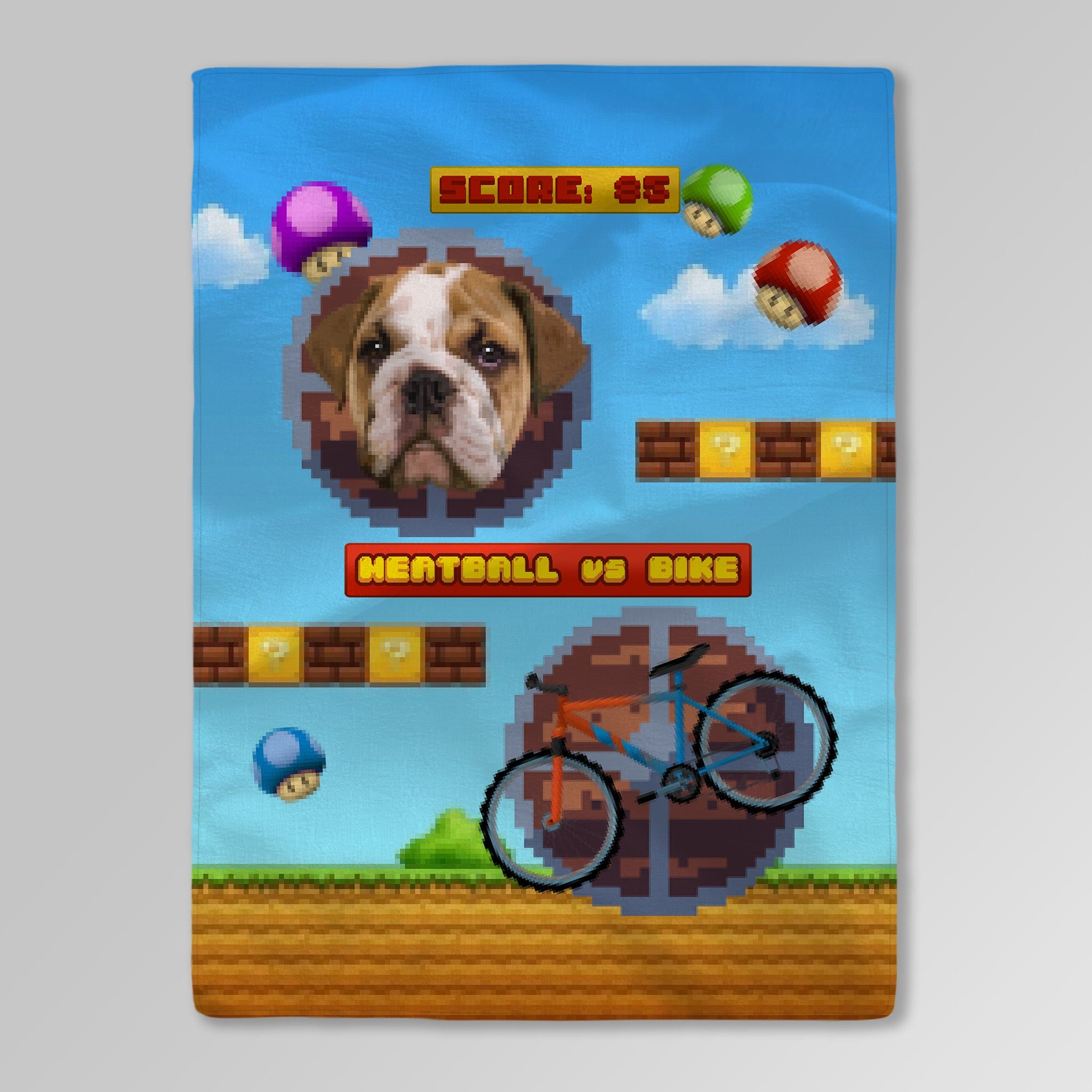 Retro Video Game Personalized Pet Blanket