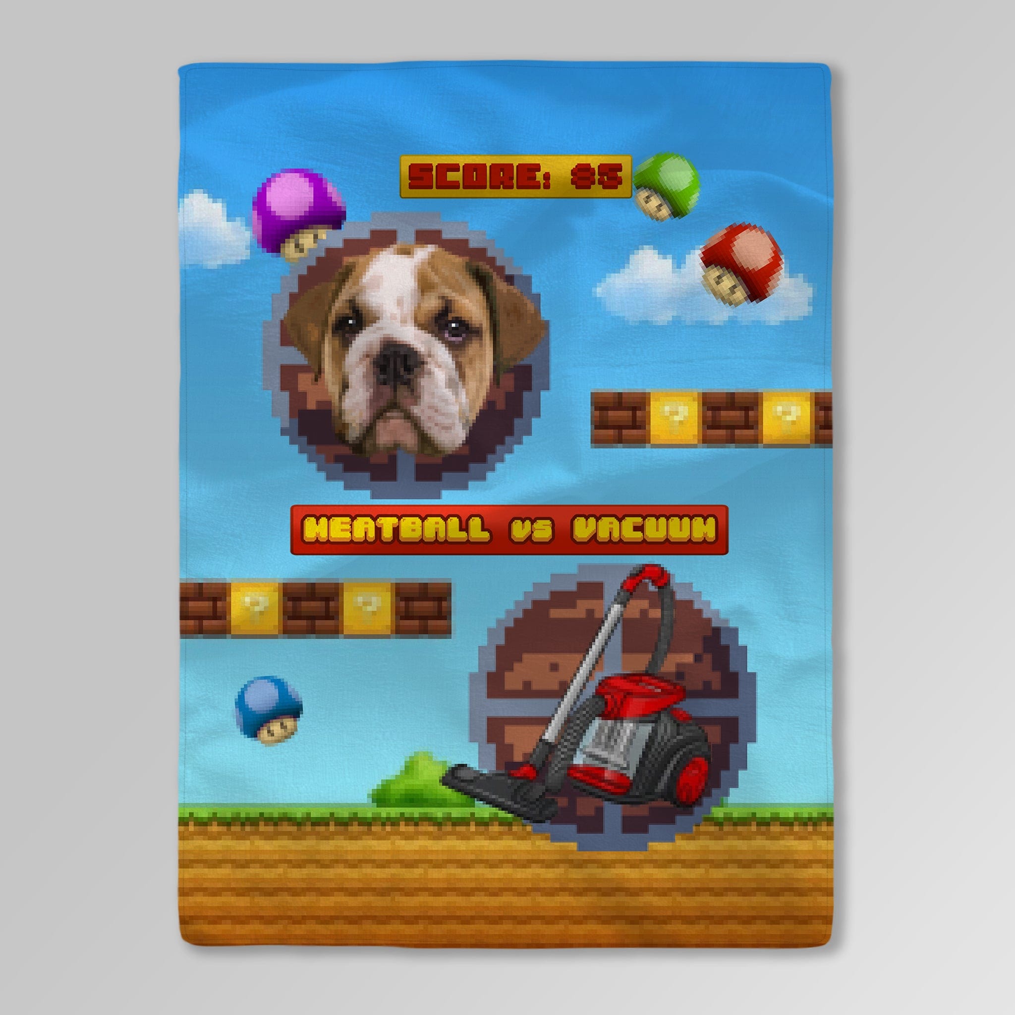 Retro Video Game Personalized Pet Blanket