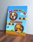 Retro Video Game Personalized Pet Canvas