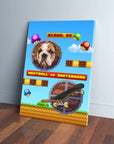 Retro Video Game Personalized Pet Canvas