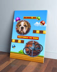 Retro Video Game Personalized Pet Canvas