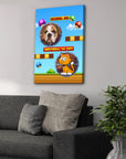 Retro Video Game Personalized Pet Canvas