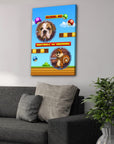 Retro Video Game Personalized Pet Canvas