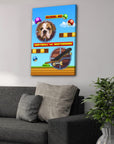 Retro Video Game Personalized Pet Canvas