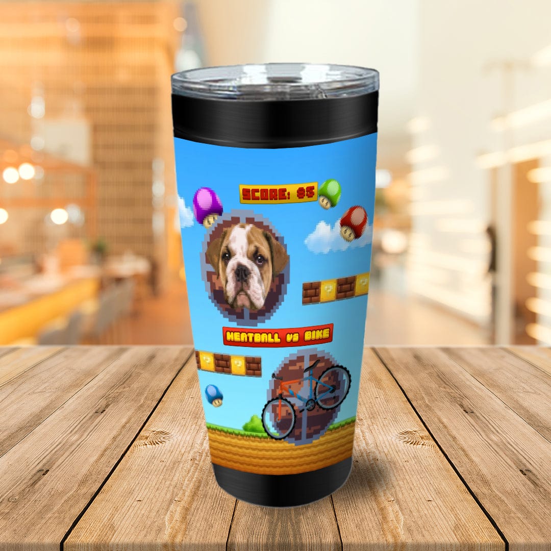 Retro Video Game Personalized Pet Tumbler