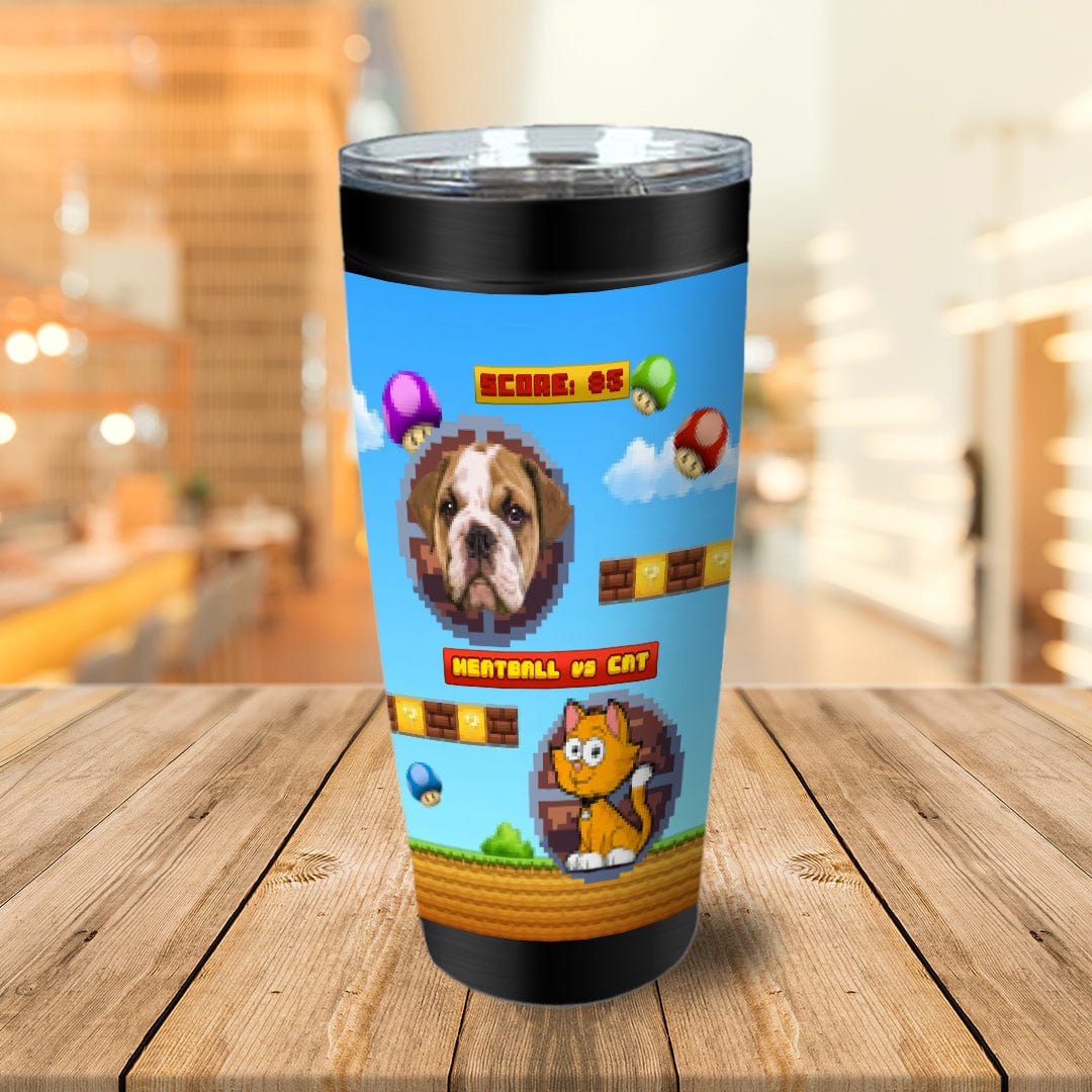 Retro Video Game Personalized Pet Tumbler