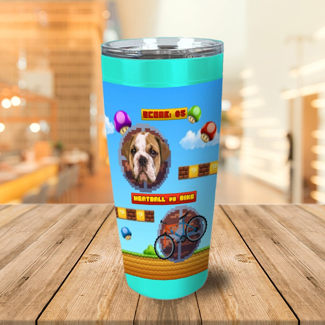 Retro Video Game Personalized Pet Tumbler