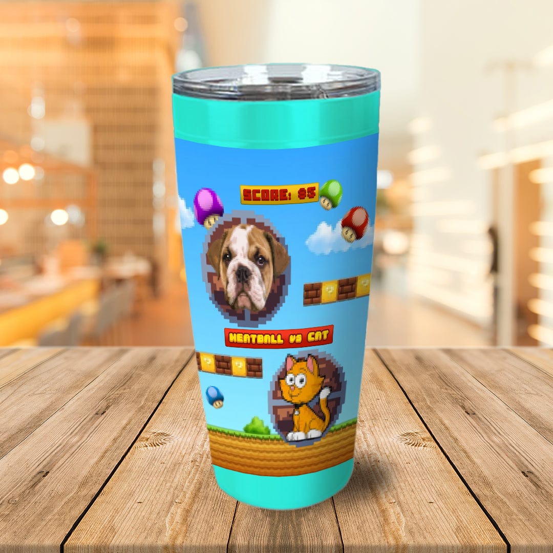 Retro Video Game Personalized Pet Tumbler