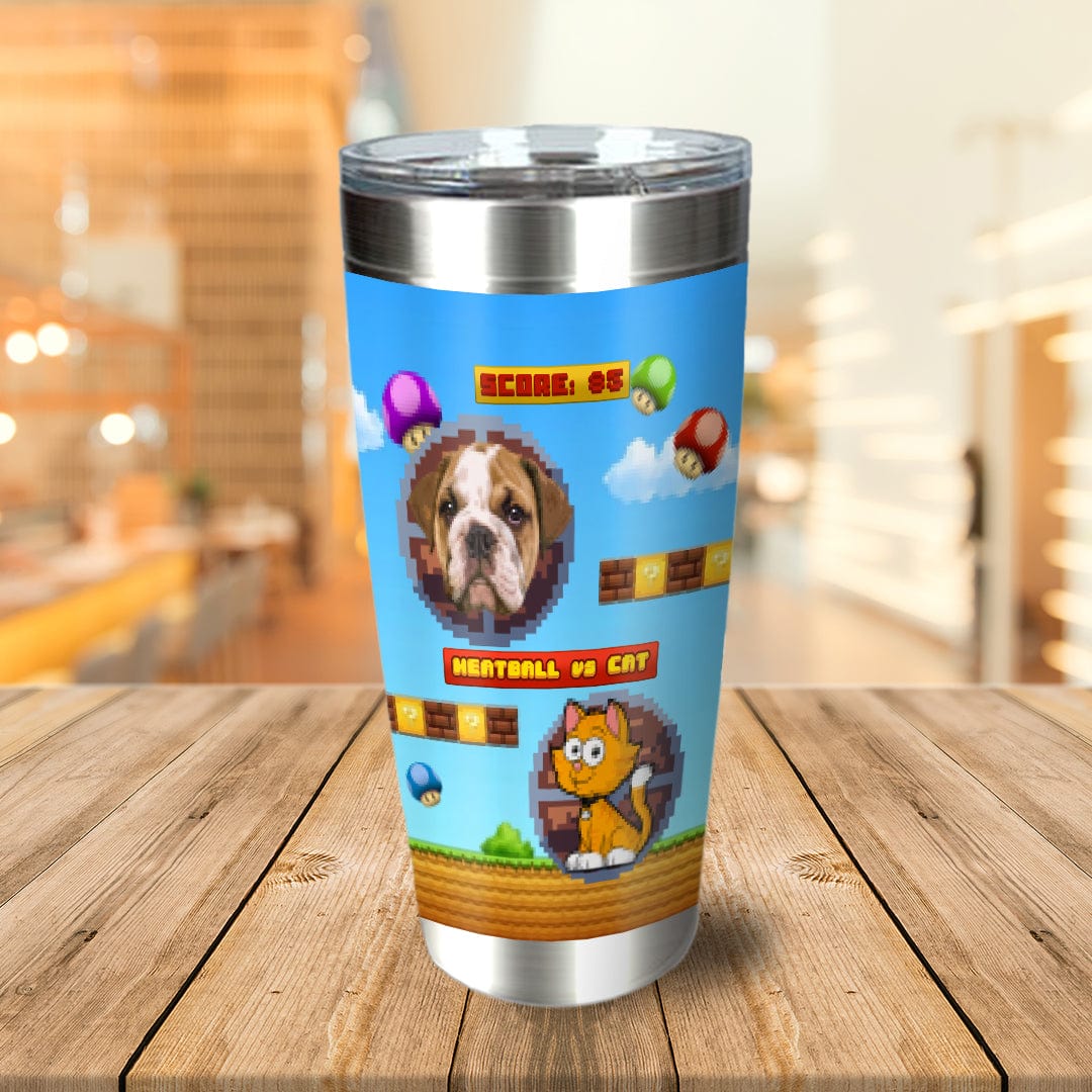 Retro Video Game Personalized Pet Tumbler