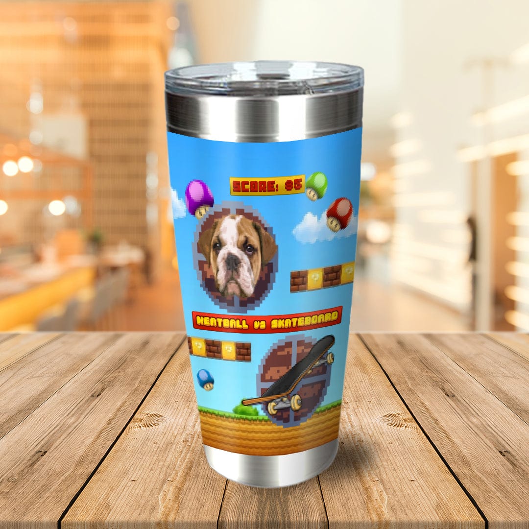 Retro Video Game Personalized Pet Tumbler