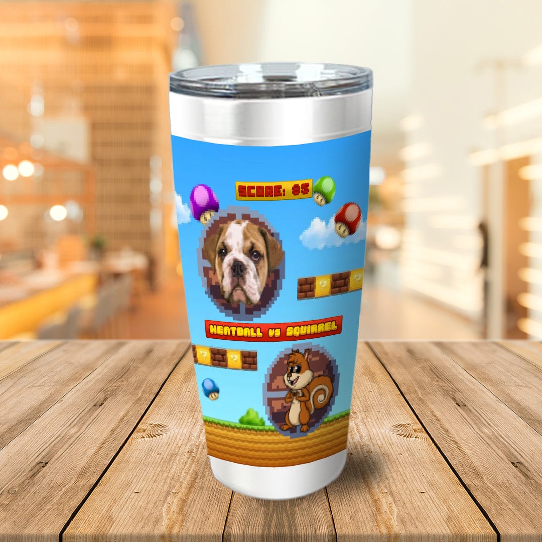 Retro Video Game Personalized Pet Tumbler