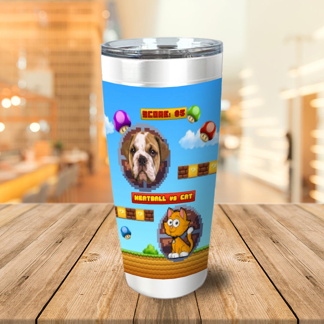 Retro Video Game Personalized Pet Tumbler