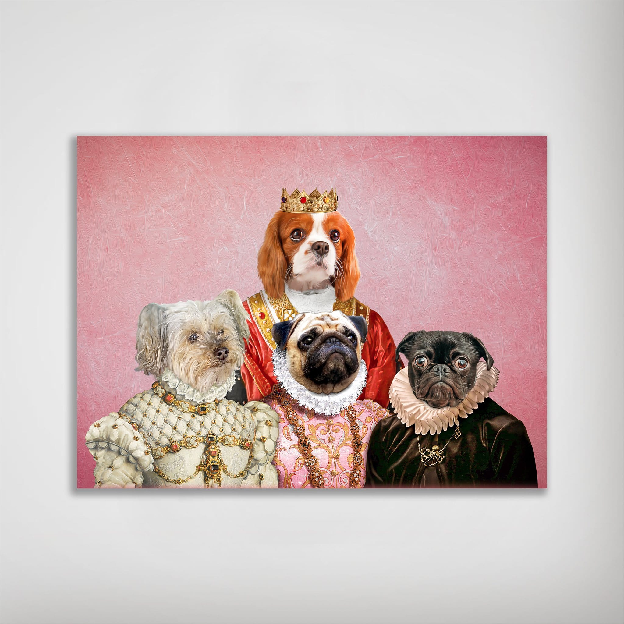 Póster personalizado con 4 mascotas &#39;The Royal Ladies&#39;