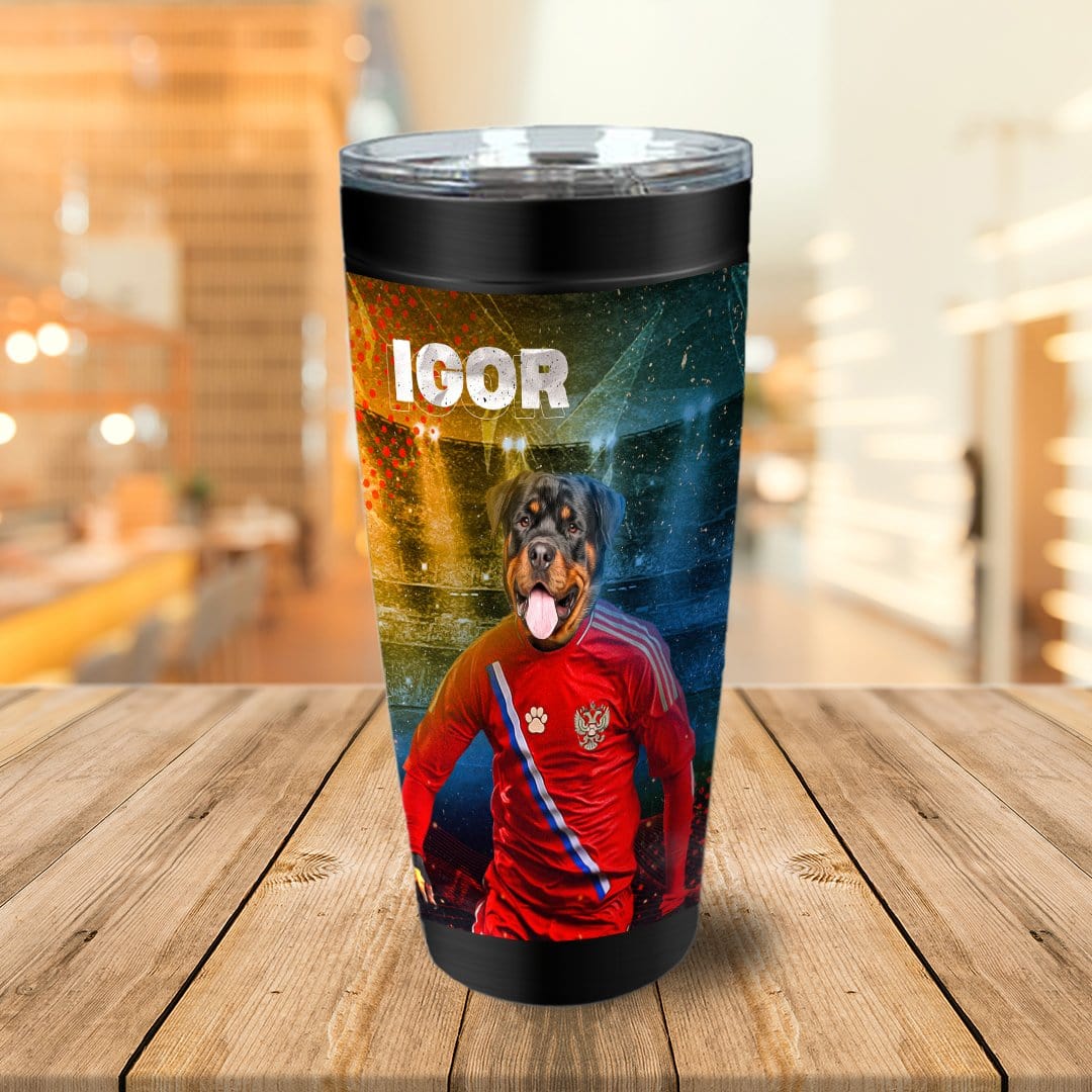 &#39;Russia Doggos Soccer&#39; Personalized Tumbler