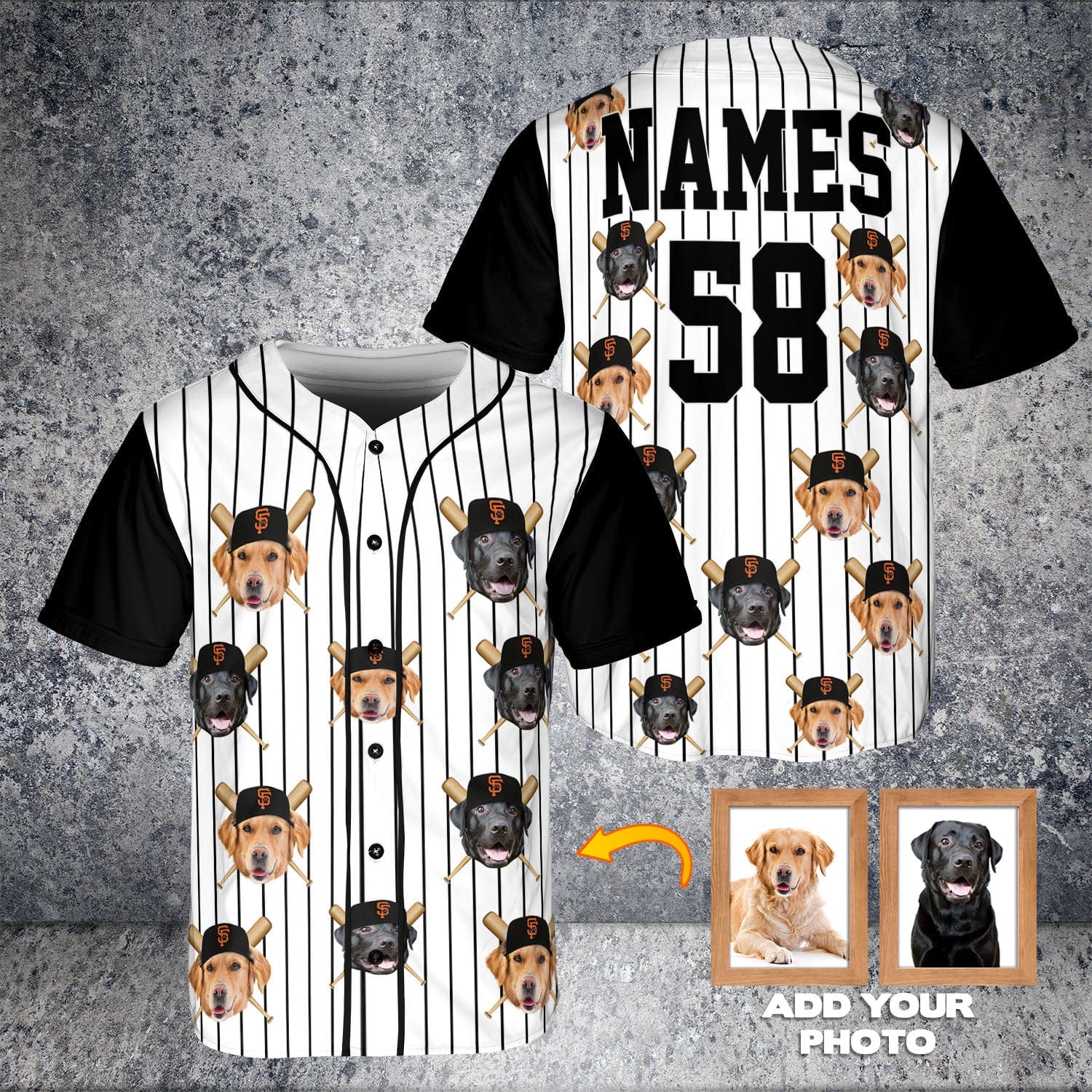 Camiseta de béisbol personalizada de los Gigantes de San Franpawsco