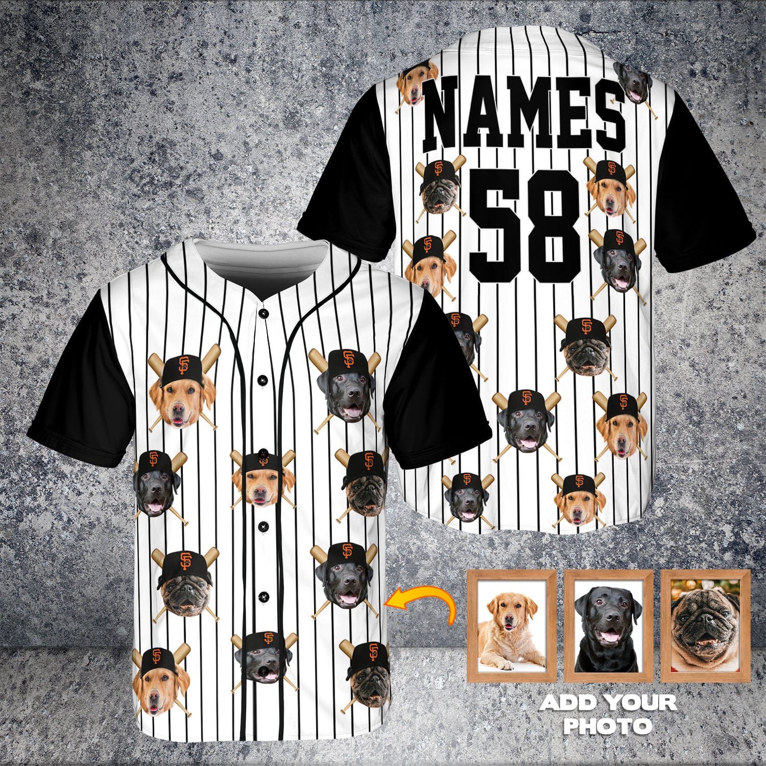 Camiseta de béisbol personalizada de los Gigantes de San Franpawsco