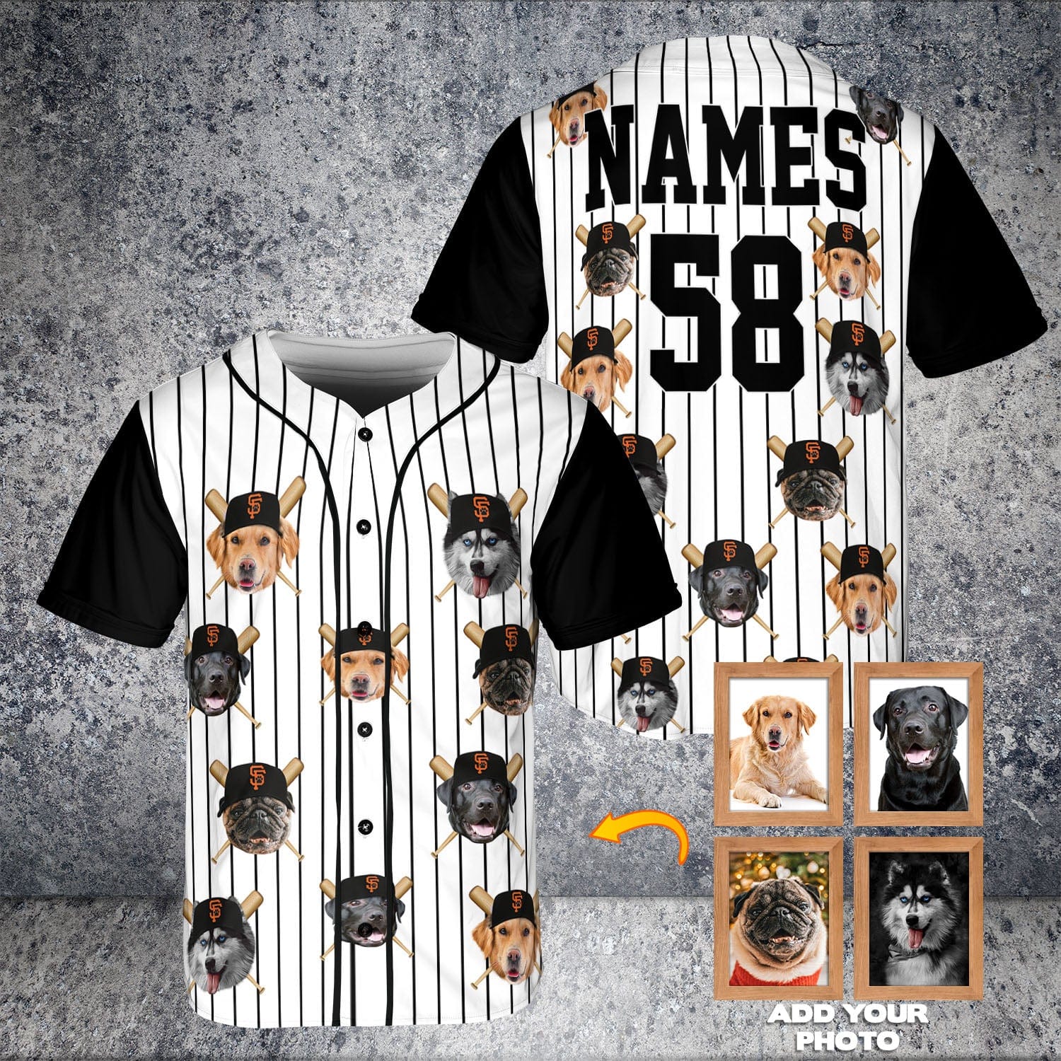 Camiseta de béisbol personalizada de los Gigantes de San Franpawsco