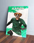 'Saudi Arabia Doggos Soccer' Personalized Pet Canvas