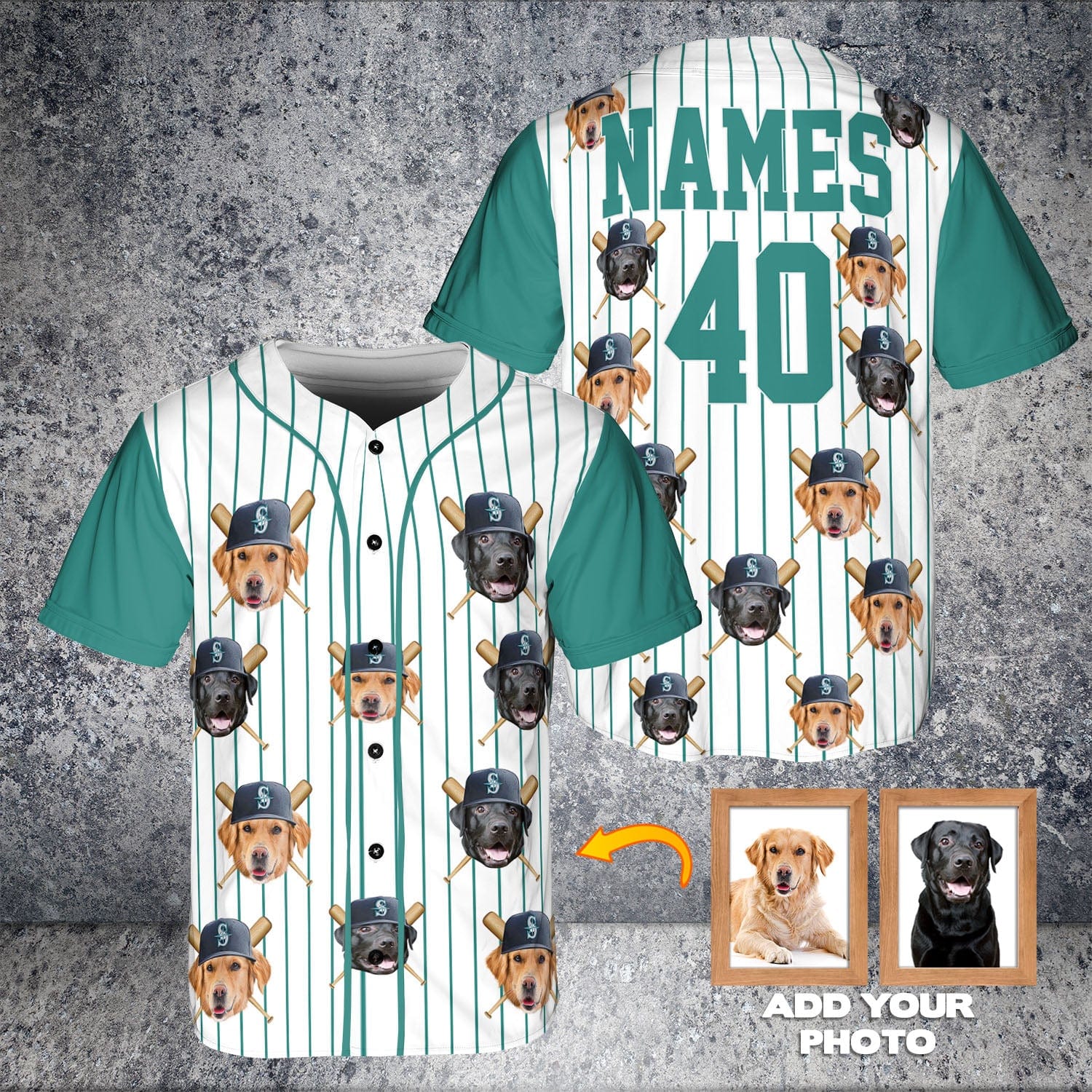 Camiseta de béisbol personalizada de los Seattle Doggo Mariners